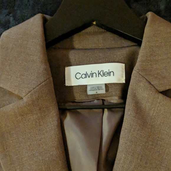 Brown Size 4 Calvin Klein Suit - Picture 6 of 7